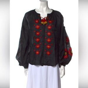 March 11 Printed Scoop Neck Blouse